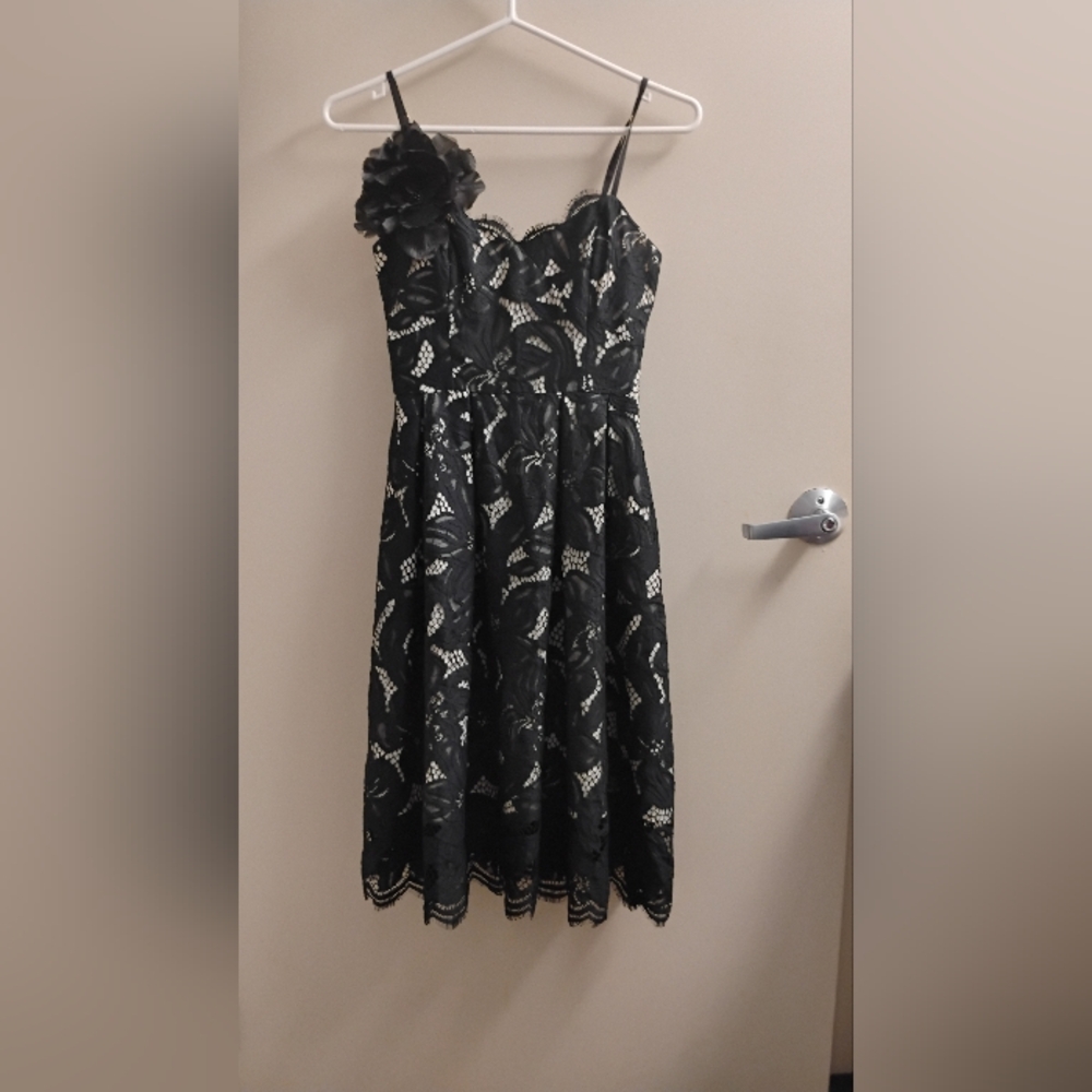 NWOT Lilly Pulitzer Camella Black Lace Dress Sz 00